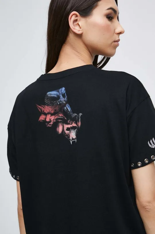Bavlnené tričko dámske z kolekcie The Witcher x Medicine čierna farba