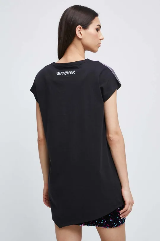 Bavlnené tričko dámske z kolekcie The Witcher x Medicine čierna farba <p> 100 % Bavlna</p>