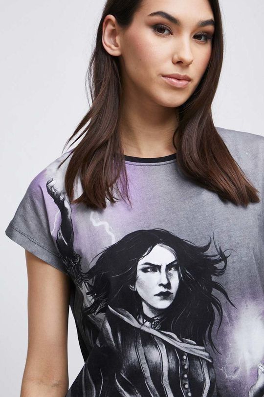 T-shirt bawełniany damski z kolekcji The Witcher x Medicine kolor czarny Damski