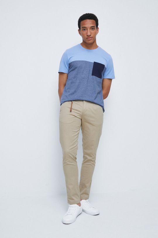 T-shirt bawełniany multicolor jasny niebieski