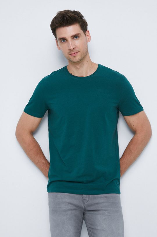 cyraneczka T-shirt męski gładki zielony