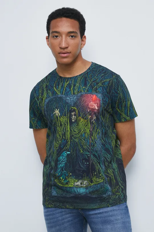 T-shirt bawełniany męski z kolekcji Legendy multicolor multicolor