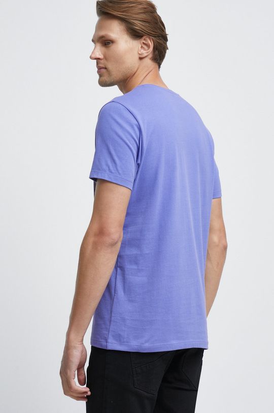 T-shirt bawełniany z nadrukiem fioletowy 100 % Bawełna
