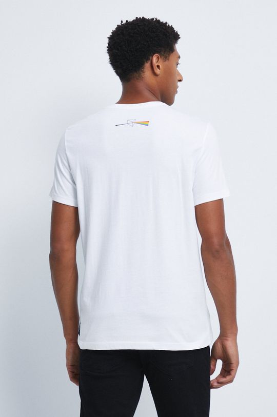 T-shirt bawełniany z kolekcji Science biały <p>100 % Bawełna</p>