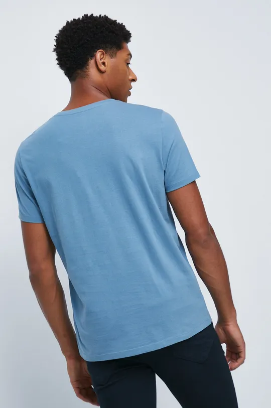 T-shirt bawełniany z kolekcji Science niebieski <p>100 % Bawełna</p>