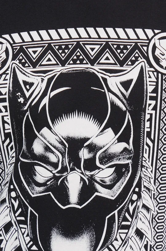 T-shirt bawełniany męski Marvel czarny