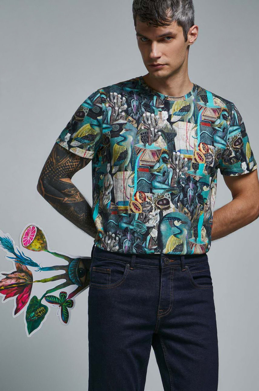 multicolor Medicine t-shirt bawełniany Męski