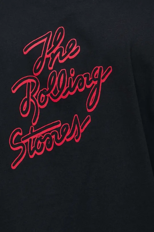 T-shirt bawełniany męski The Rolling Stones kolor czarny