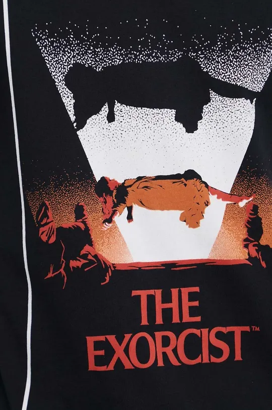 Bavlnené tričko pánske The Exorcist čierna farba Pánsky