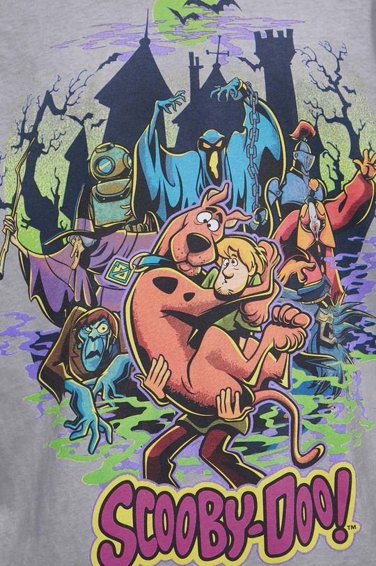 T-shirt bawełniany męski Scooby-Doo kolor szary Męski
