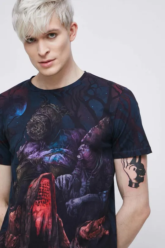 T-shirt bawełniany męski z kolekcji The Witcher x Medicine kolor multicolor Męski