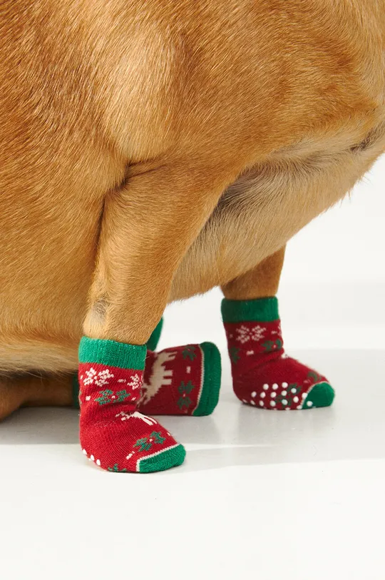 Ponožky pro mazlíčka vánoční více barev vícebarevná
