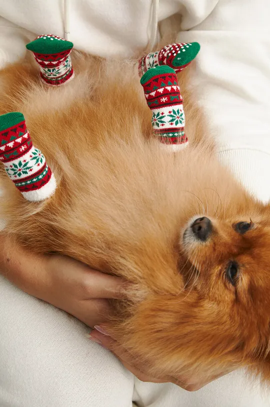 Ponožky pre psa vianočné viac farieb viacfarebná