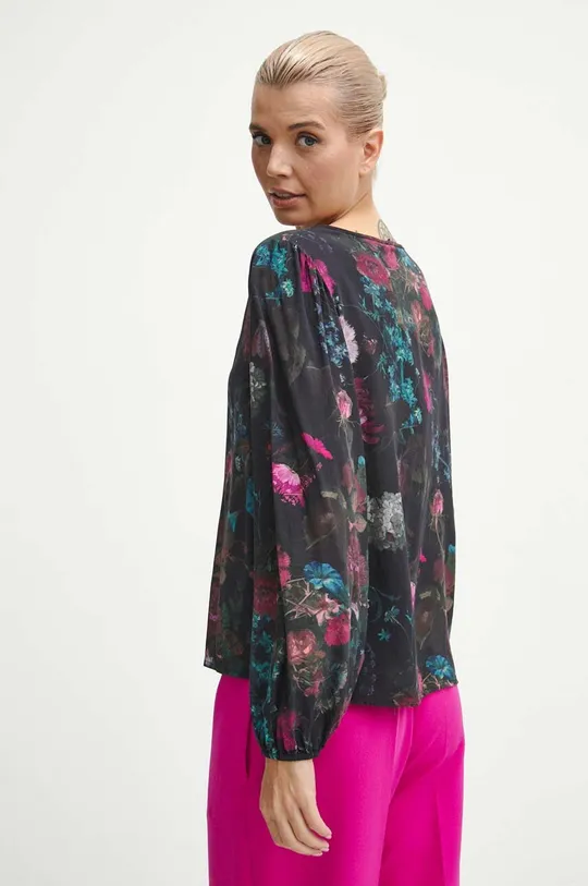 Bluzka damska wzorzysta kolor multicolor 100 % Wiskoza 