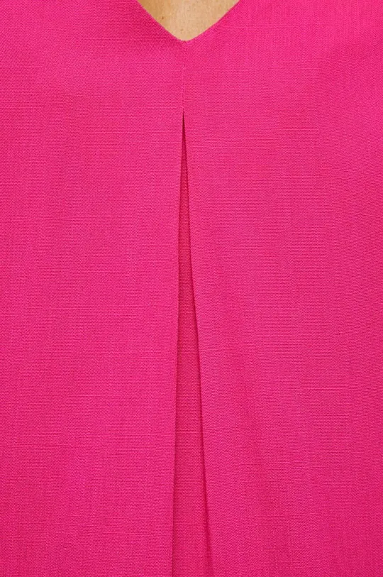 Bluzka damska gładka kolor różowy Damski