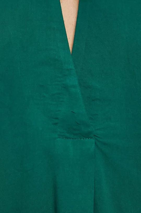Bluzka damska z ozdobnym wiązaniem kolor zielony Damski