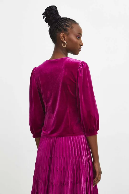Blúzka dámska ružová farba <p>Hlavný materiál: 95 % Polyester, 5 % Elastan</p>