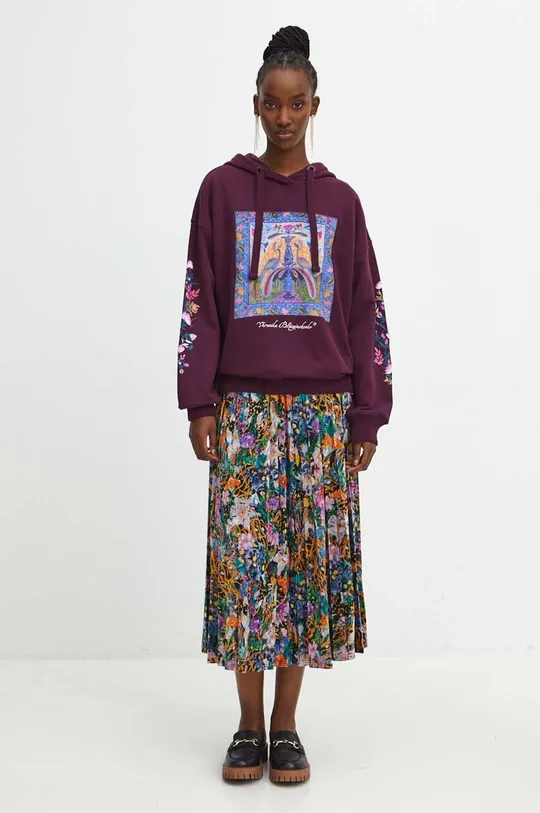 Bluza bawełniana damska z kolekcji Medicine x Veronika Blyzniuchenko kolor fioletowy 100 % Bawełna