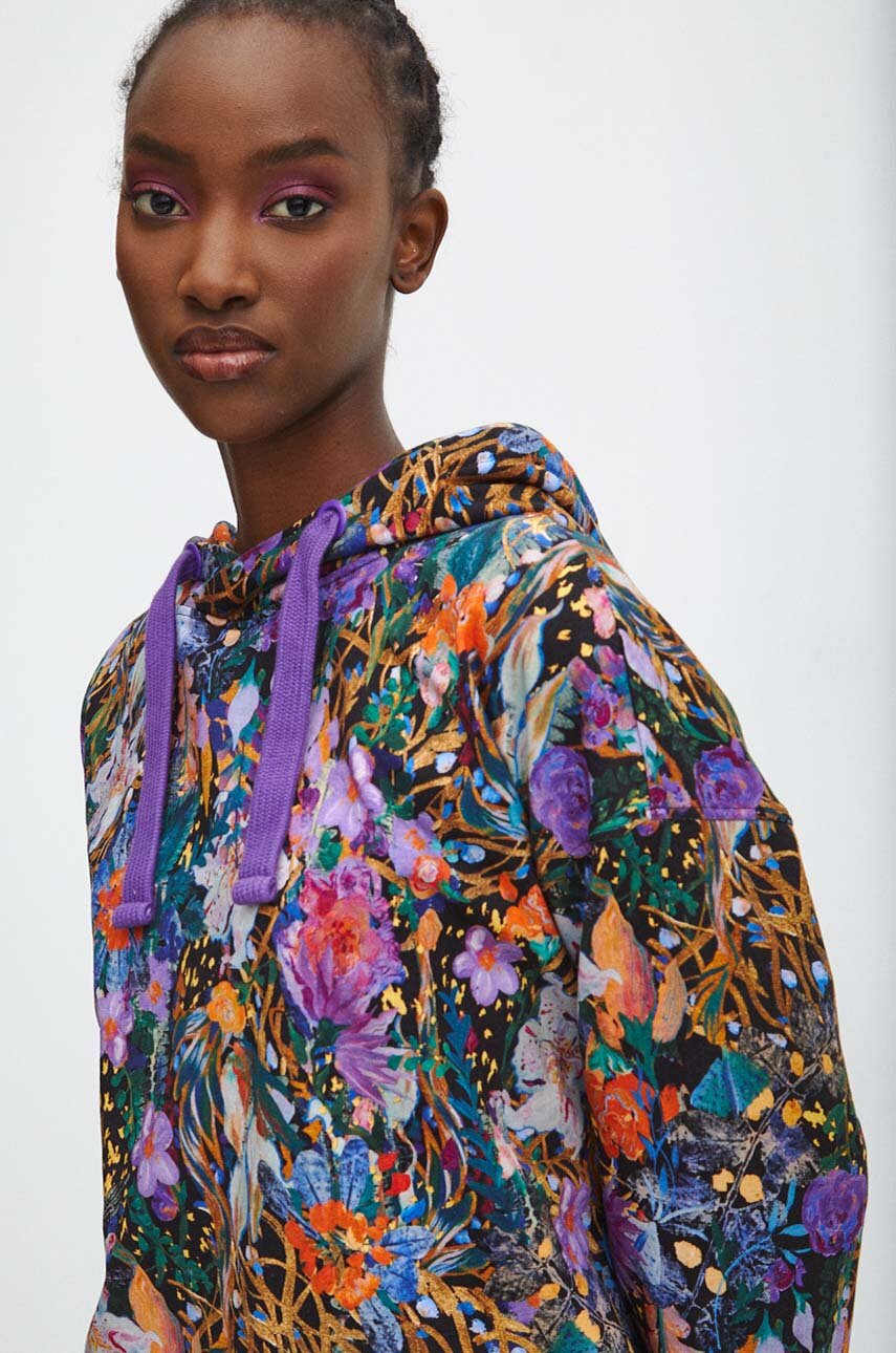 Medicine bluza damska z kapturem wzorzysta