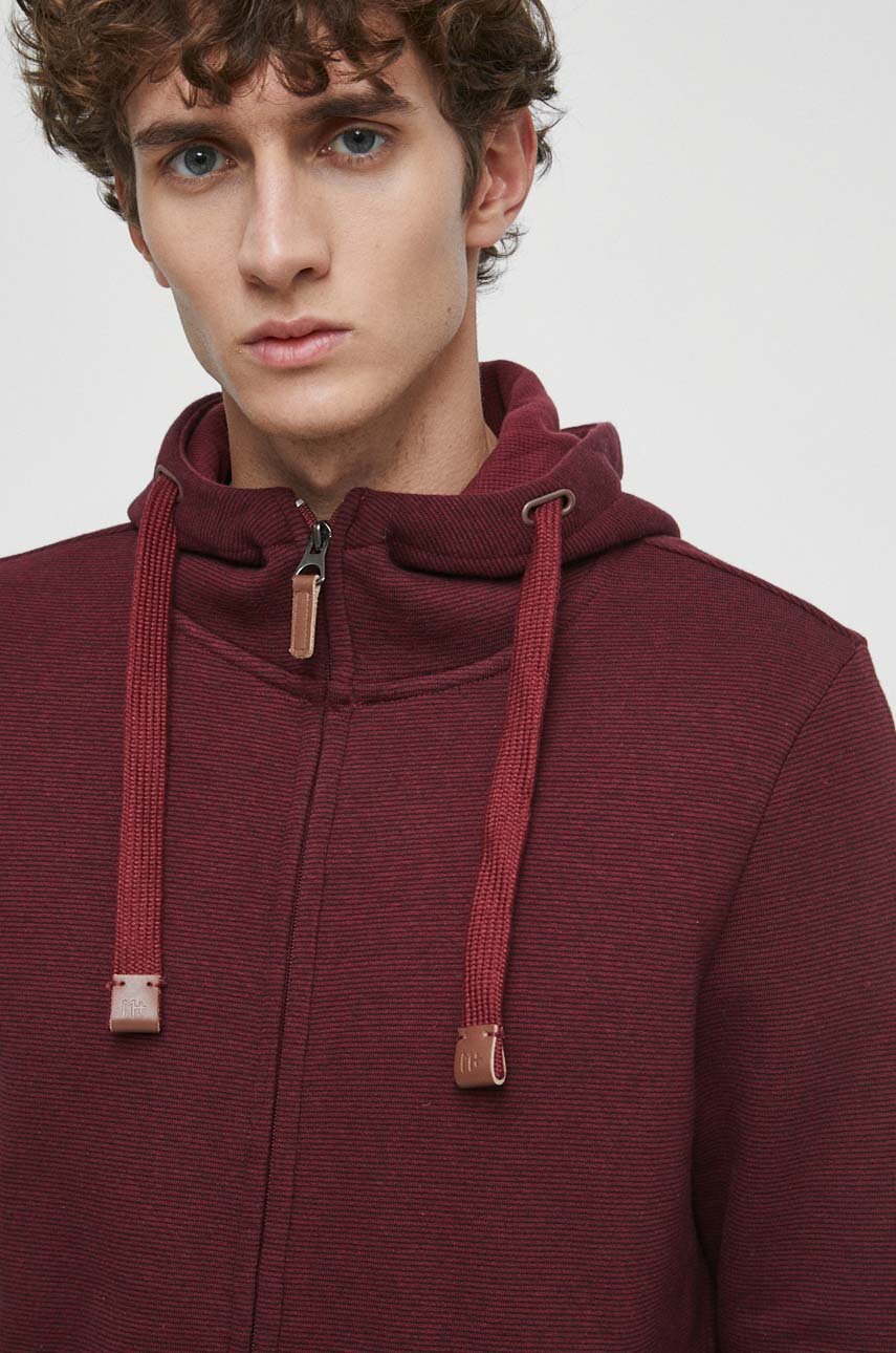 Medicine bluza męska kolor bordowy z kapturem