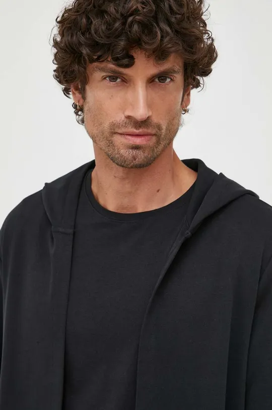 Bluza bawełniana męska z nadrukiem kolor czarny 100 % Bawełna