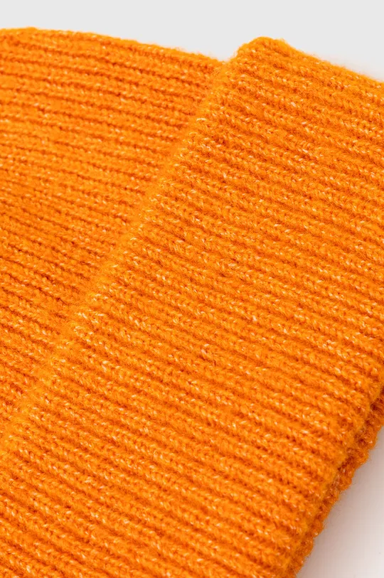 oranžová Čiapka s prímesou vlny dámska oranžová farba