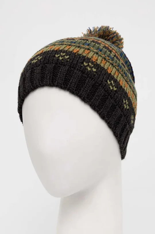 Czapka męska beanie z pomponem kolor multicolor multicolor