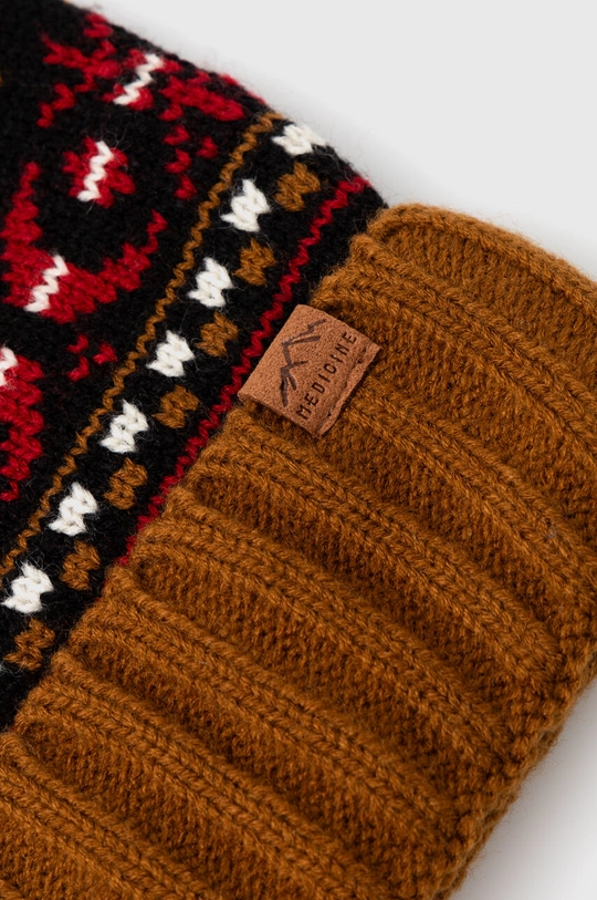 Czapka męska beanie z pomponem kolor multicolor 100 % Akryl