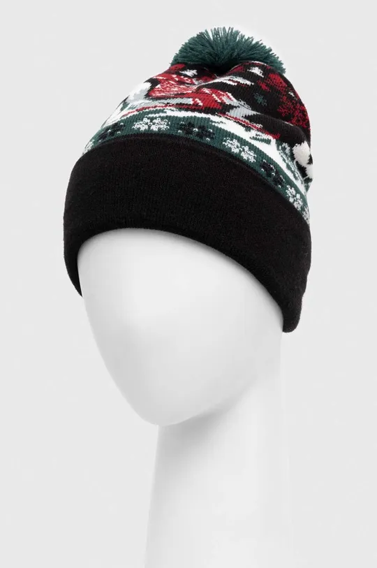 Czapka męska beanie z pomponem kolor multicolor multicolor