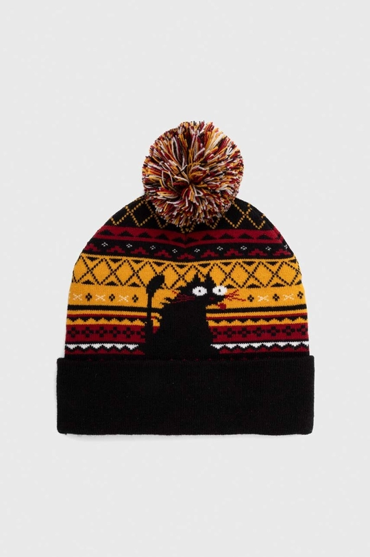 multicolor Czapka męska beanie z pomponem kolor multicolor Męski