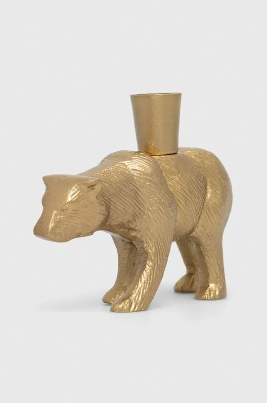 Świecznik dekoracyjny - niedźwiedź kolor złoty złoty