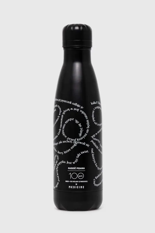 čierna Termo fľaša 500 ml - Jubilejná kolekcia Nadácia W. Szymborskej x Medicine čierna farba Unisex