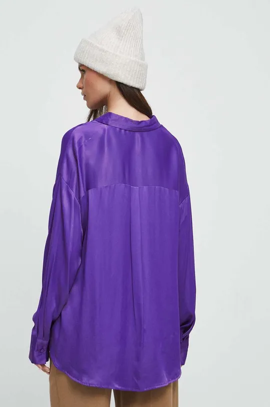 Košile dámská fialová barva 100 % Viskóza