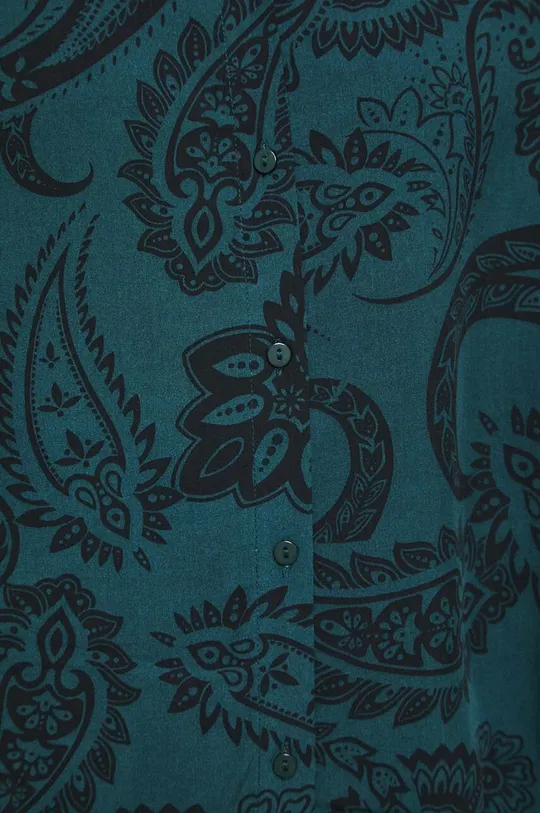 Koszula damska wzorzysta kolor turkusowy Damski