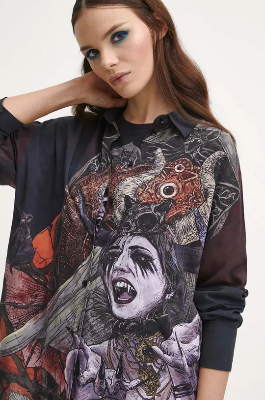 Koszula damska z kolekcji Bestiariusz kolor czarny Damski