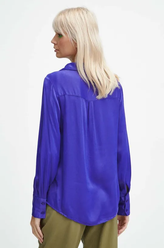 Koszula damska gładka kolor fioletowy 100 % Wiskoza 