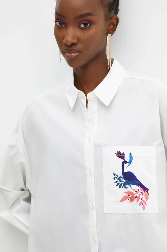 Koszula damska z kolekcji Medicine x Veronika Blyzniuchenko kolor biały Damski