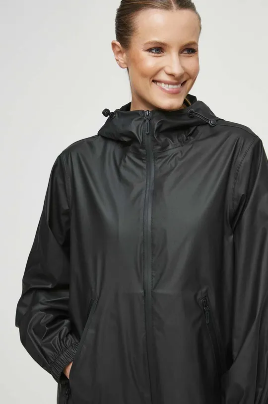 Nepromokavý kabát dámský černá barva černá RW23.KPD100