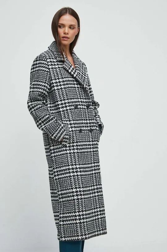 Medicine cappotto con aggiunta di lana nero