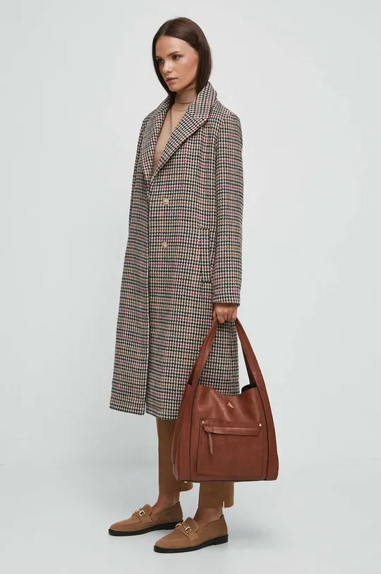 multicolore Medicine cappotto con aggiunta di lana Donna