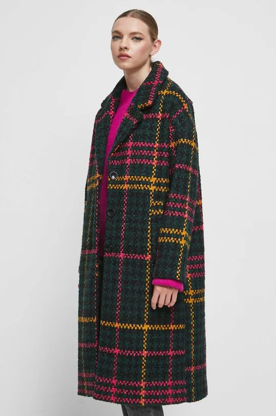Płaszcz damski wzorzysty kolor multicolor multicolor