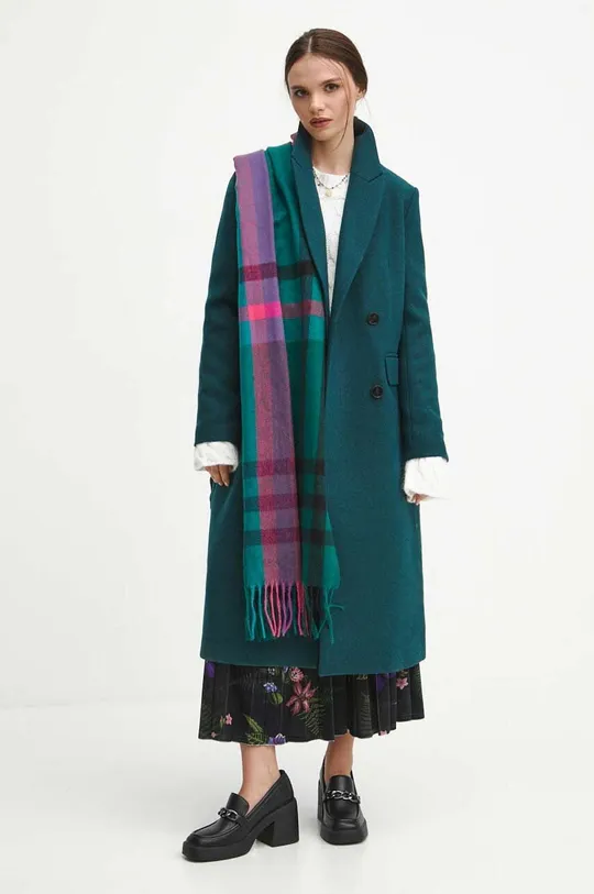 Medicine cappotto con aggiunta di lana verde