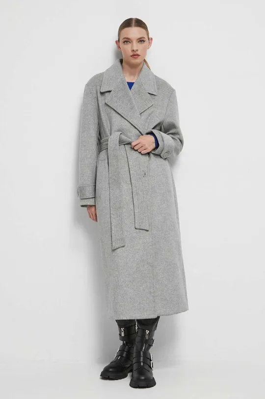 Пальто с примесью шерсти Medicine серый