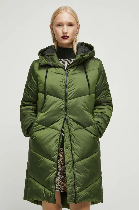 zelená Kabát dámský prošívaný zelená barva