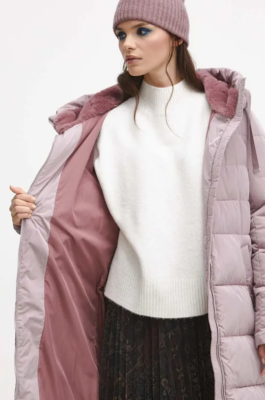 Kabát dámsky ružová farba