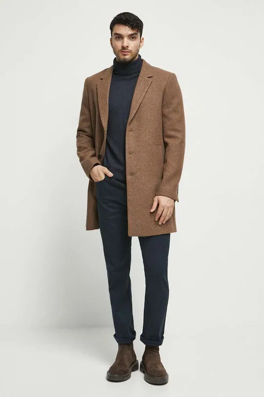 marrone Medicine cappotto con aggiunta di lana Uomo