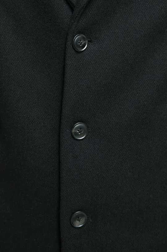 Płaszcz z domieszką wełny męski kolor czarny