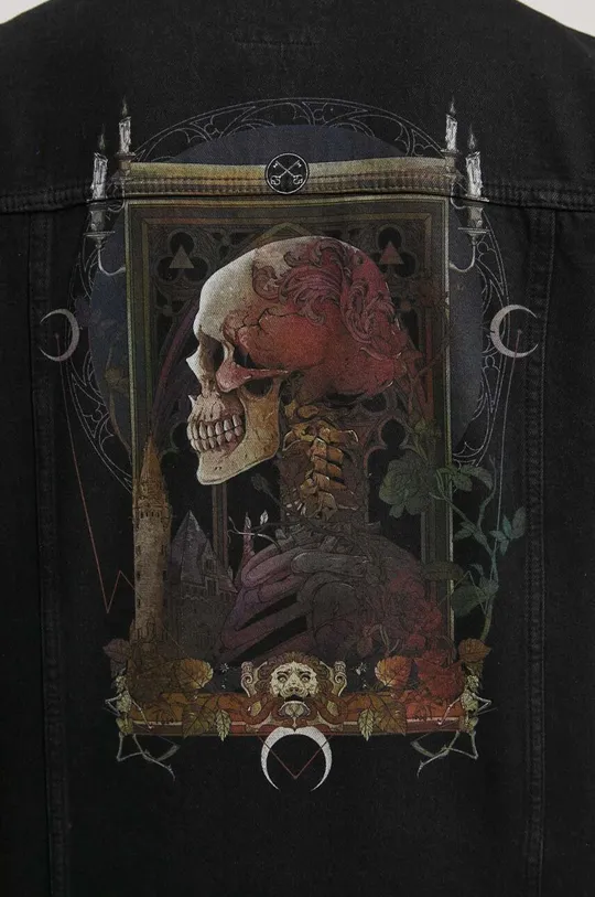 Kurtka jeansowa męska z kolekcji Zamkowe Legendy kolor czarny