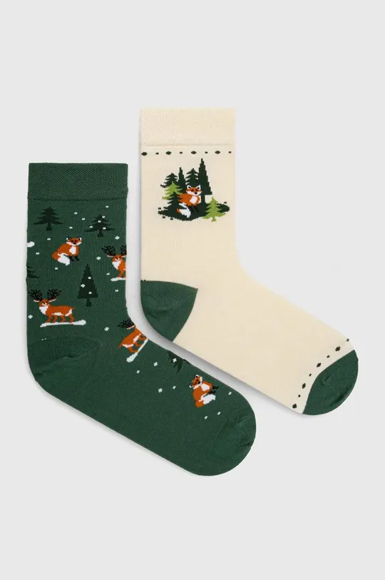 viacfarebná Bavlnené ponožky dámske so zvieracím motívom (2-pack) viac farieb Dámsky