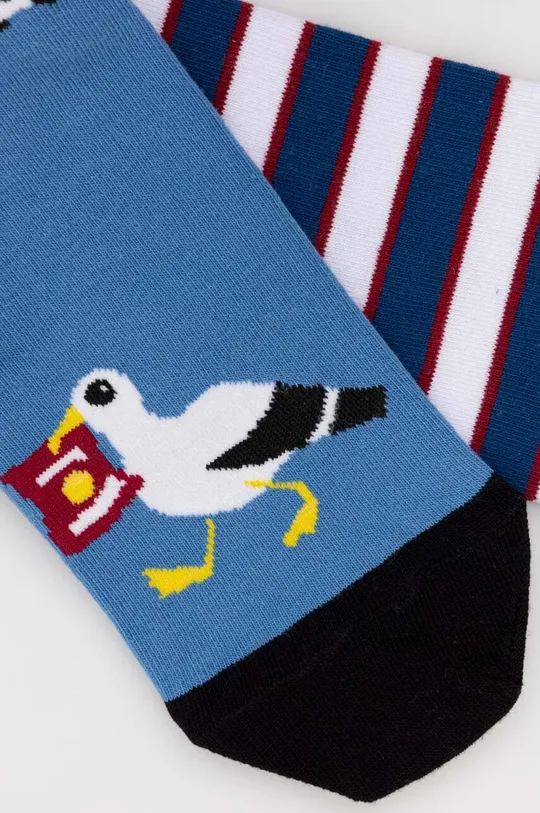 Bavlnené ponožky pánske s morským motívom (2-pack) viac farieb viacfarebná